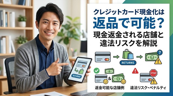 クレジットカード現金化は返品で可能？現金返金される店舗と違法リスク